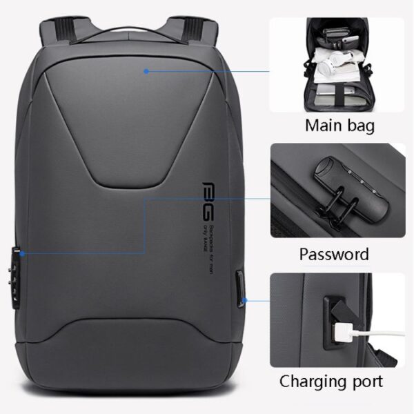 BANGE BG-22188 Waterproof Premium Lock System Business Office Laptop 15.6 Backpack